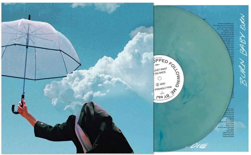 the album cover for Eaj - When The Rain Stopped Following Me [Indie Exclusive Ocean Blue Colored Vinyl]