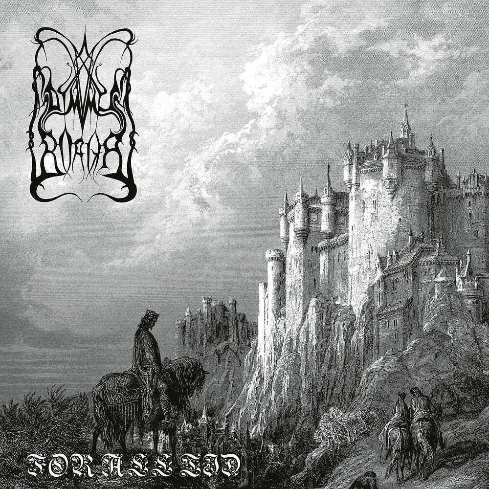 the album cover for Dimmu Borgir - For All Tid [Indie Exclusive Silver/White/Black Marbled]