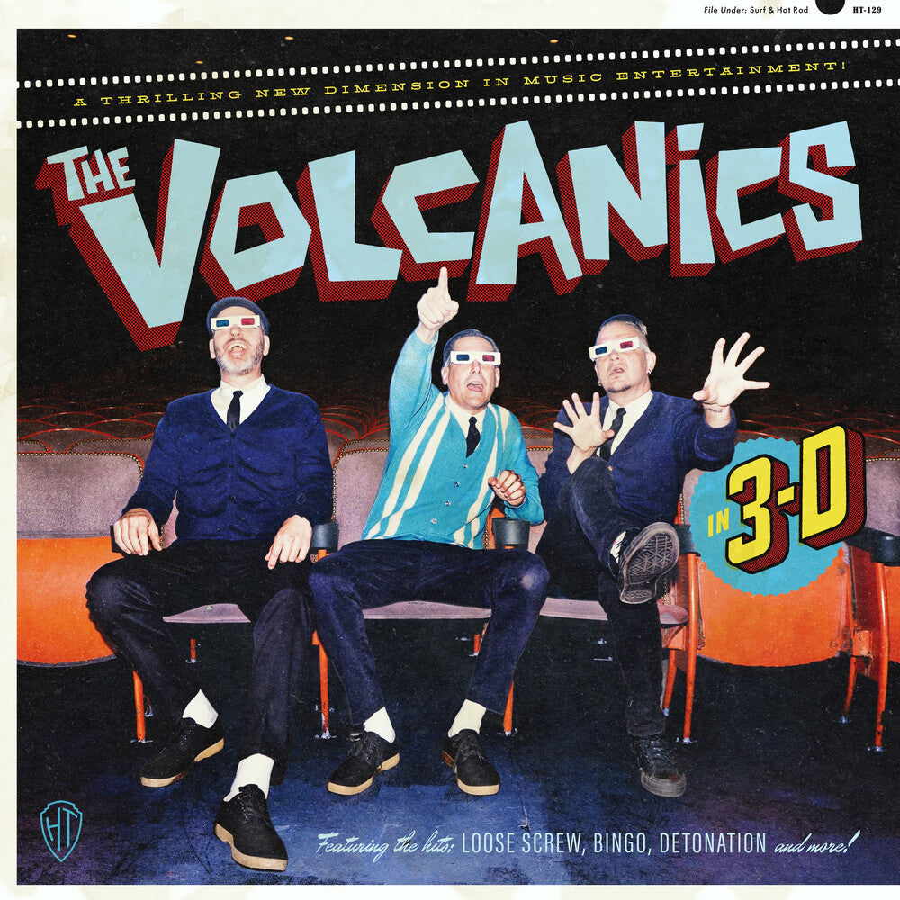 the album cover for The Volcanics - In-3D [Indie Exclusive Blue & Red, Foil-Stamped Jacket]