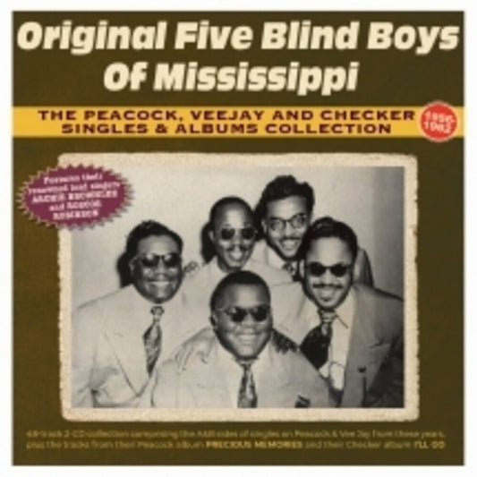 the album cover for Original Five Blind Boys Of Mississippi - Peacock, Vee Jay And Checker Singles & Albums