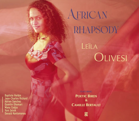 the album cover for Leila Olivesi - African Rhapsody (Uk)