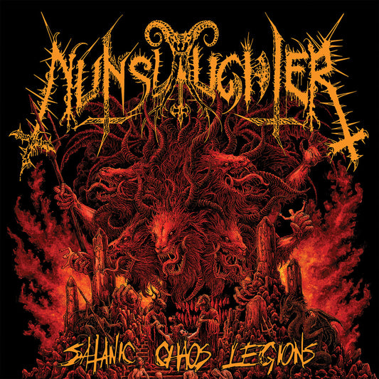the album cover for Nunslaughter - Satanic Chaos Legions [Red]
