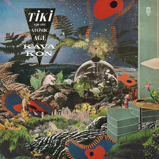 the album cover for Kava Kon - Tiki For The Atomic Age - Iridescent Green [Colored Vinyl]