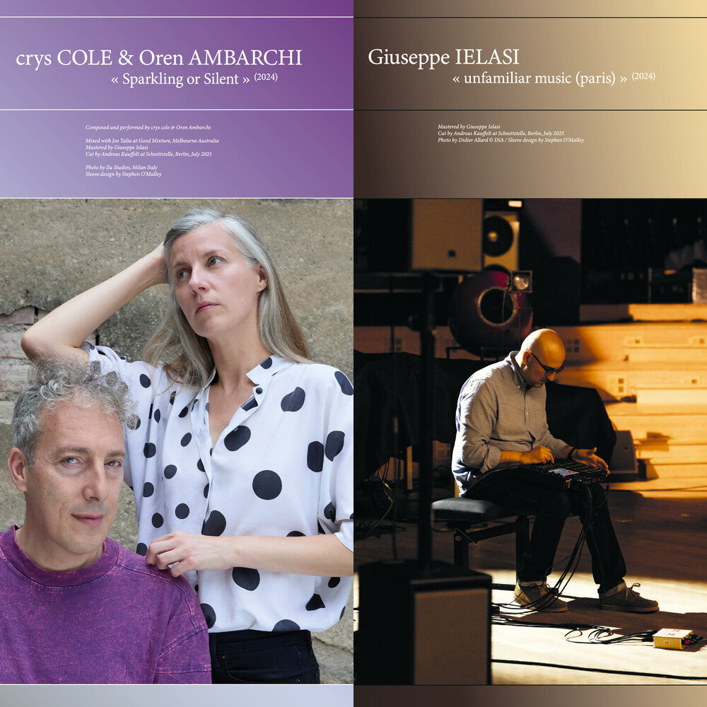 the album cover for Crys Cole / Oren Ambarchi  / Ielasi,Giuseppe - Sparkling Or Silent / Unfamiliar Music (Paris)