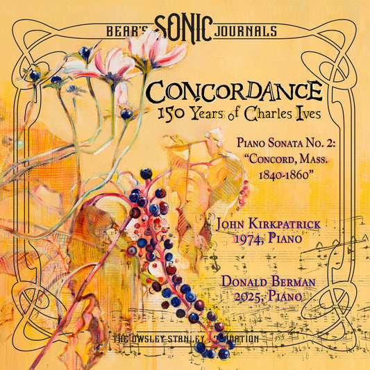 the album cover for Ives, Charles - Bears Sonic Journals Concordance: 150 Years Of Charles Ives