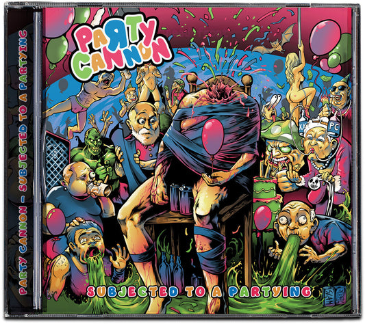the album cover for Party Cannon - Subjected To A Partying