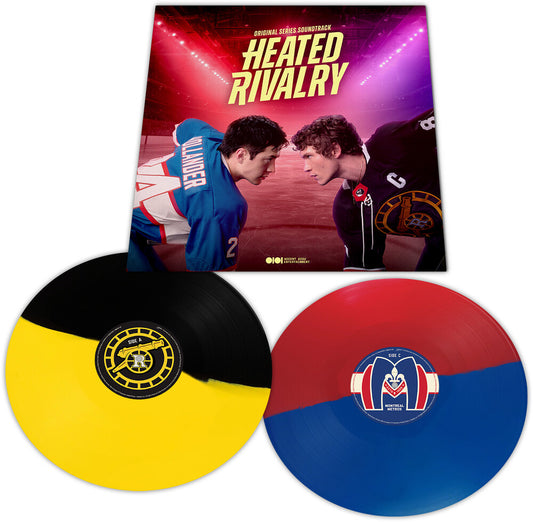 the album cover for Heated Rivalry / O.S.T. - Heated Rivalry (Original Series Soundtrack) [Blue/Red & Black/Yellow]