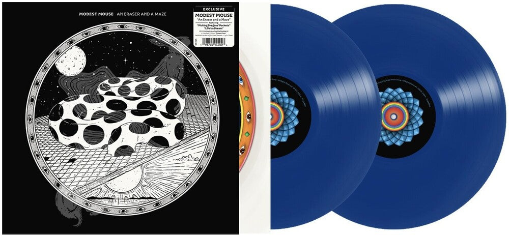 the album cover for Modest Mouse - Eraser & A Maze [Indie Exclusive Ocean Floor Blue 180g EcoSonic Audiophile Vinyl]