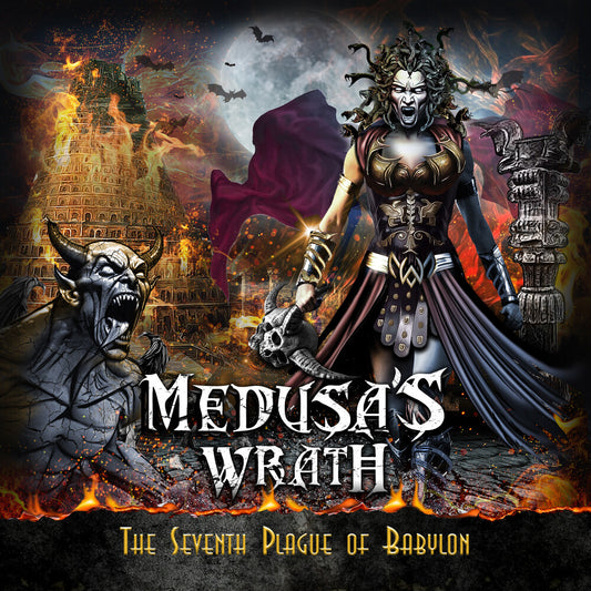 the album cover for Medusa's Wrath - Seventh Plague Of Babylon