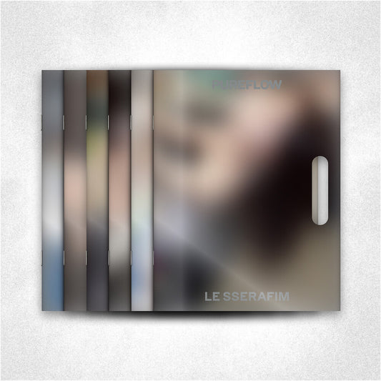 the album cover for LE SSERAFIM - 2nd Studio Album PUREFLOW pt.1 [COMPACT ver.]