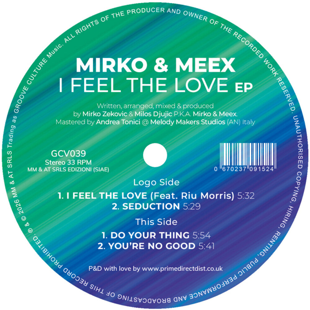 the album cover for Mirko & Meex - I Feel The Love Ep