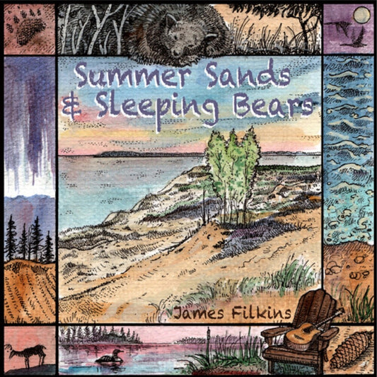 the album cover for James Filkins - Summer Sands & Sleeping Bears (Wal) (Eco)