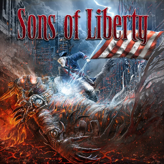 the album cover for Jon Sons of Liberty Schaffer - Thought Crimes (volumes 1 & 2) (limited/2lp/transparent Marbled Orange & Black Vinyl)