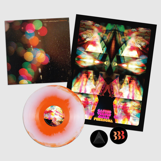 the album cover for Casino Versus Japan / Freescha - Split [Colored Vinyl] [Limited Edition] (Post) (Stic) [Reissue]