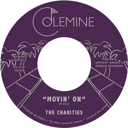 the album cover for Charities - Movin' On / I'm Still Learning How
