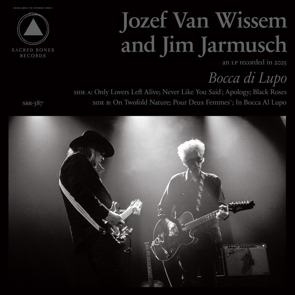 the album cover for Jozef Van Wissem and Jim Jarmusch - Bocca di Lupo and Mouth of the Wolf [Cloudy Clear]