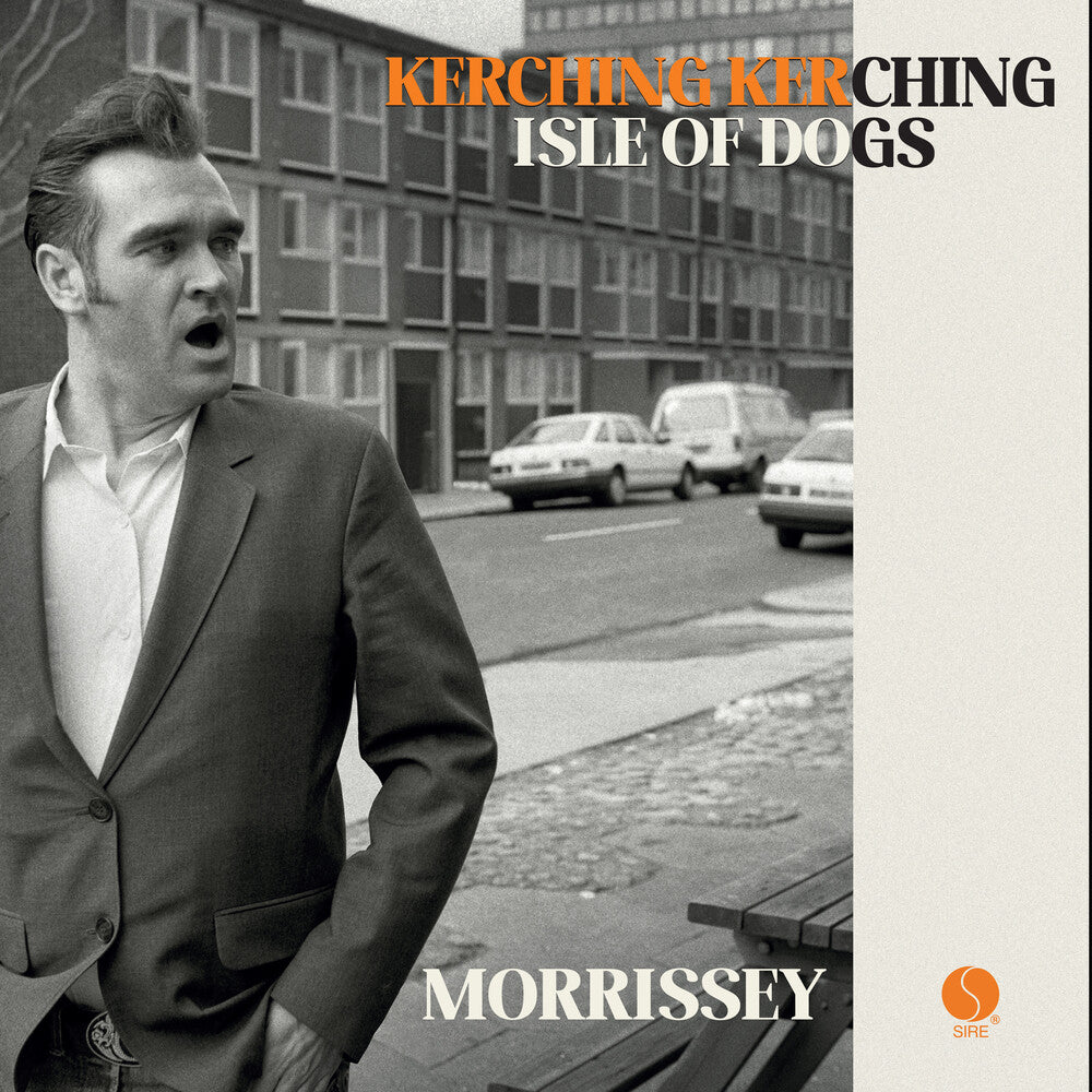 the album cover for Morrissey - Kerching Kerching / Isle Of Dogs