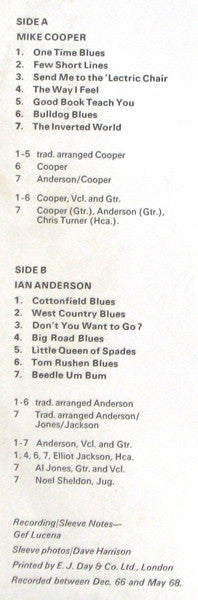 Mike Cooper, Ian Anderson* : The Inverted World (The Country Blues Of Mike Cooper Ian Anderson) (LP, Album)