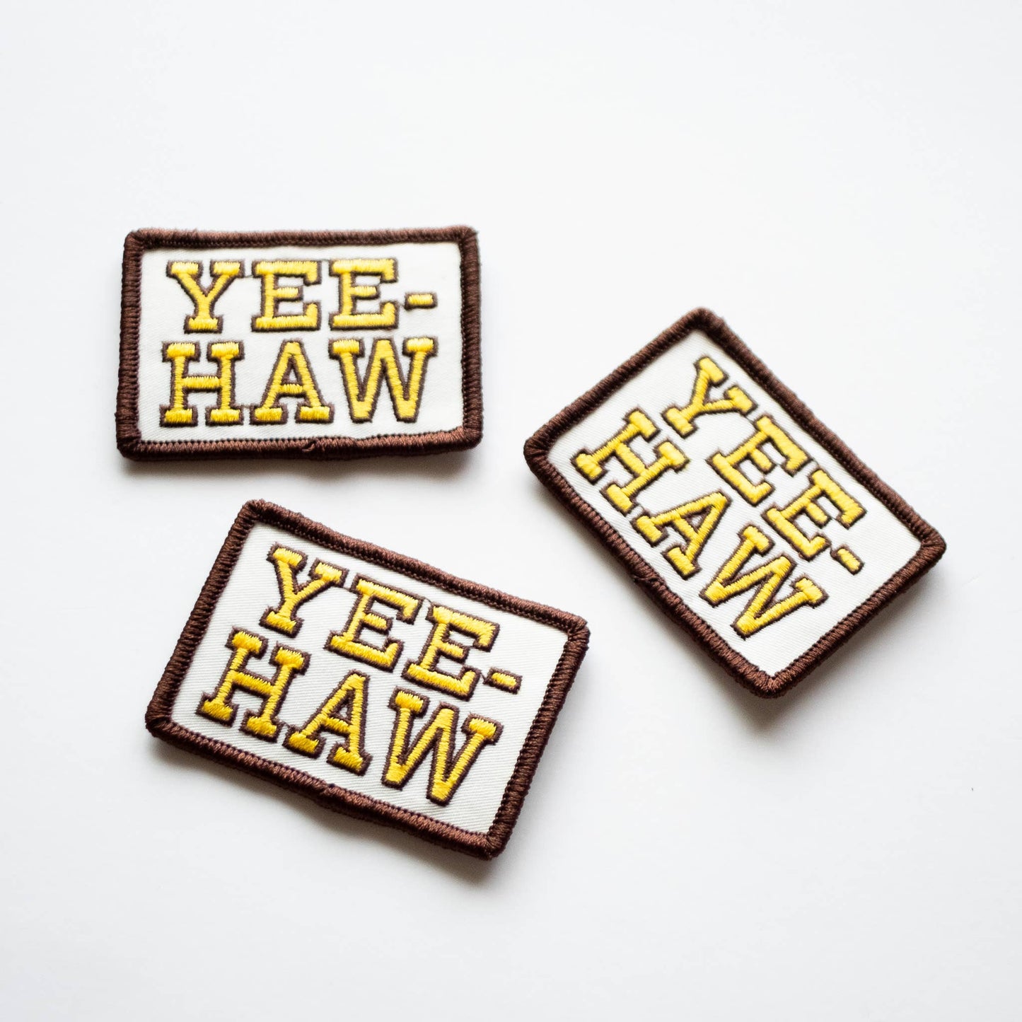 Yee-Haw Embroidered Iron on Patch - Western: No