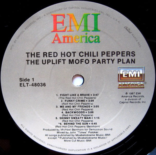 Red Hot Chili Peppers : The Uplift Mofo Party Plan (LP, Album, All)