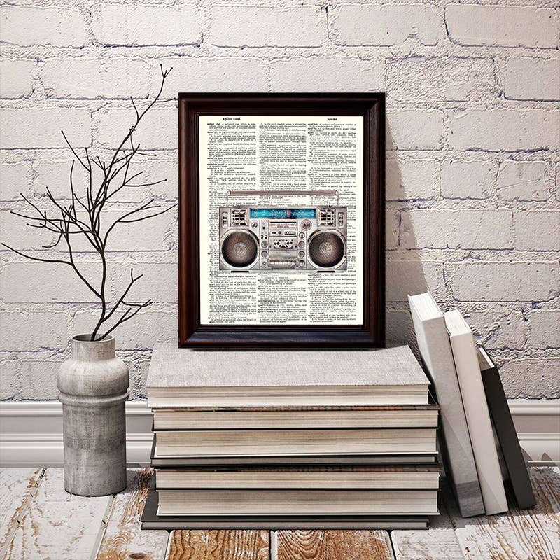 Boom Box Dictionary Print