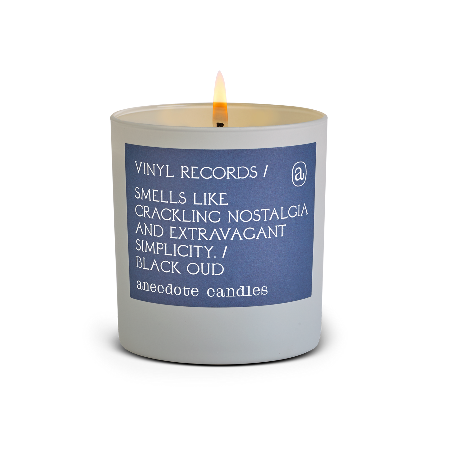 Vinyl Records (Black Oud) Candle: 7.8 oz Glass Jar