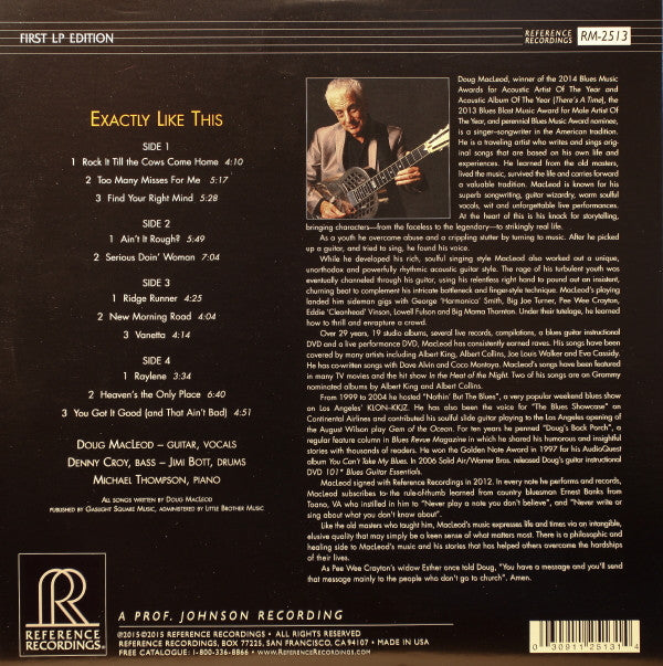 Doug MacLeod : Exactly Like This (2xLP, Album, 200)