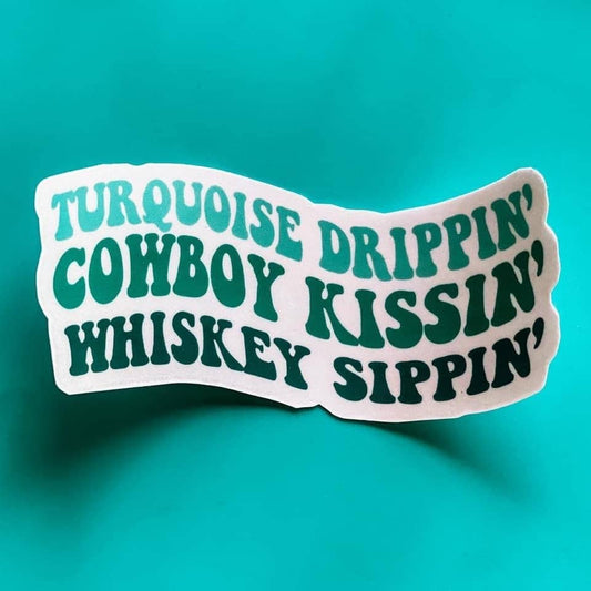 Turquoise Drippin' Sticker