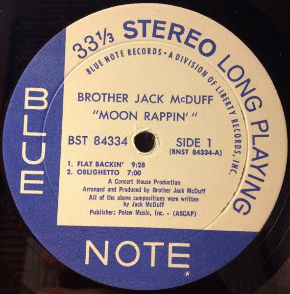 Brother Jack McDuff : Moon Rappin' (LP, Album, Blu)