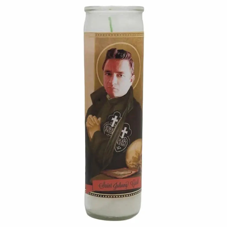 Johnny Cash Devotional Prayer Saint Candle