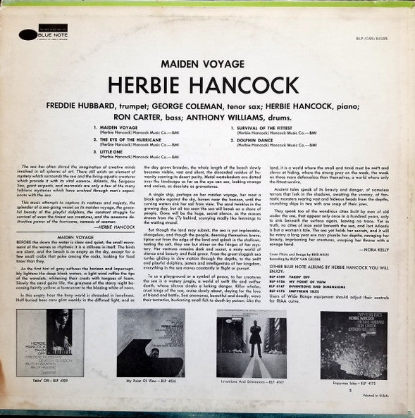 Herbie Hancock : Maiden Voyage (LP, Album, RE)