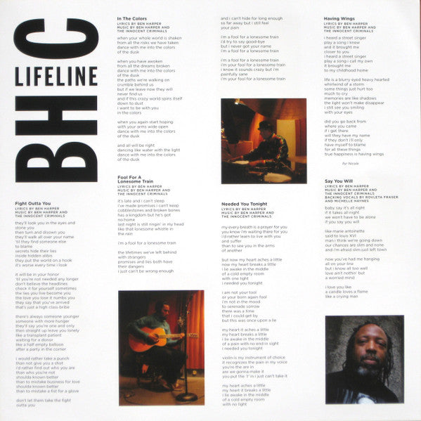 Ben Harper & The Innocent Criminals : Lifeline (LP, Album, Ltd, 180)