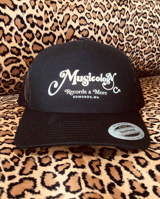Musicology logo trucker hats