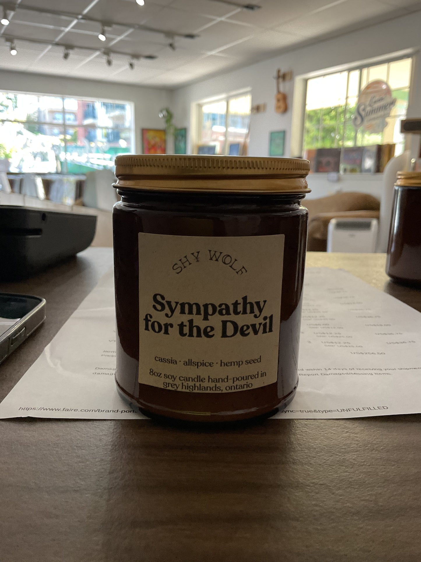 Sympathy for devil candle