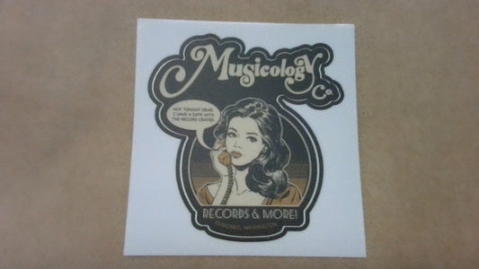 Musicology Not Tonight Sticker - Lg, cutout