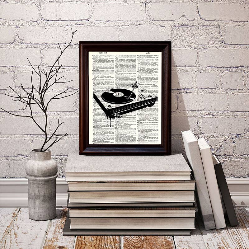 Turntable Dictionary Print