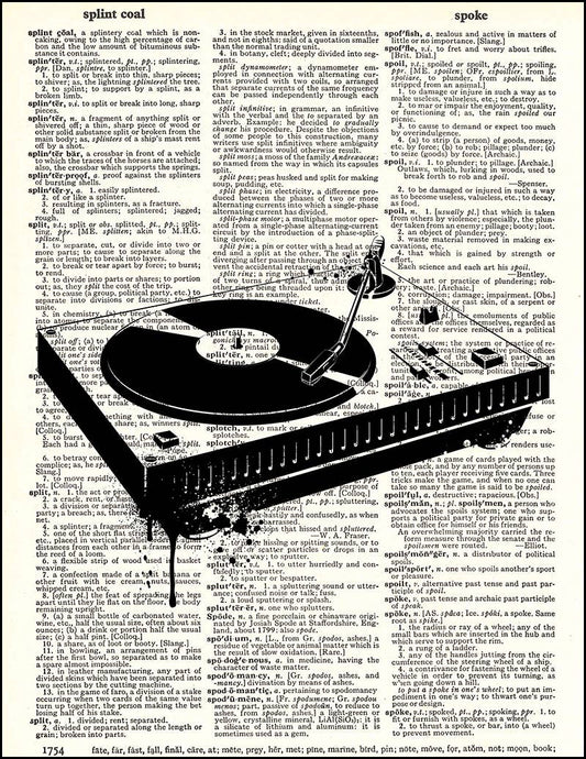 Turntable Dictionary Print