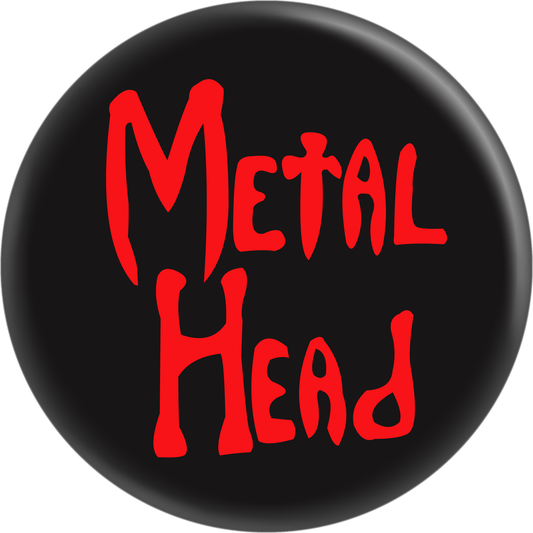 Pin-on Button - 1.25 Inch - "Metal Head"