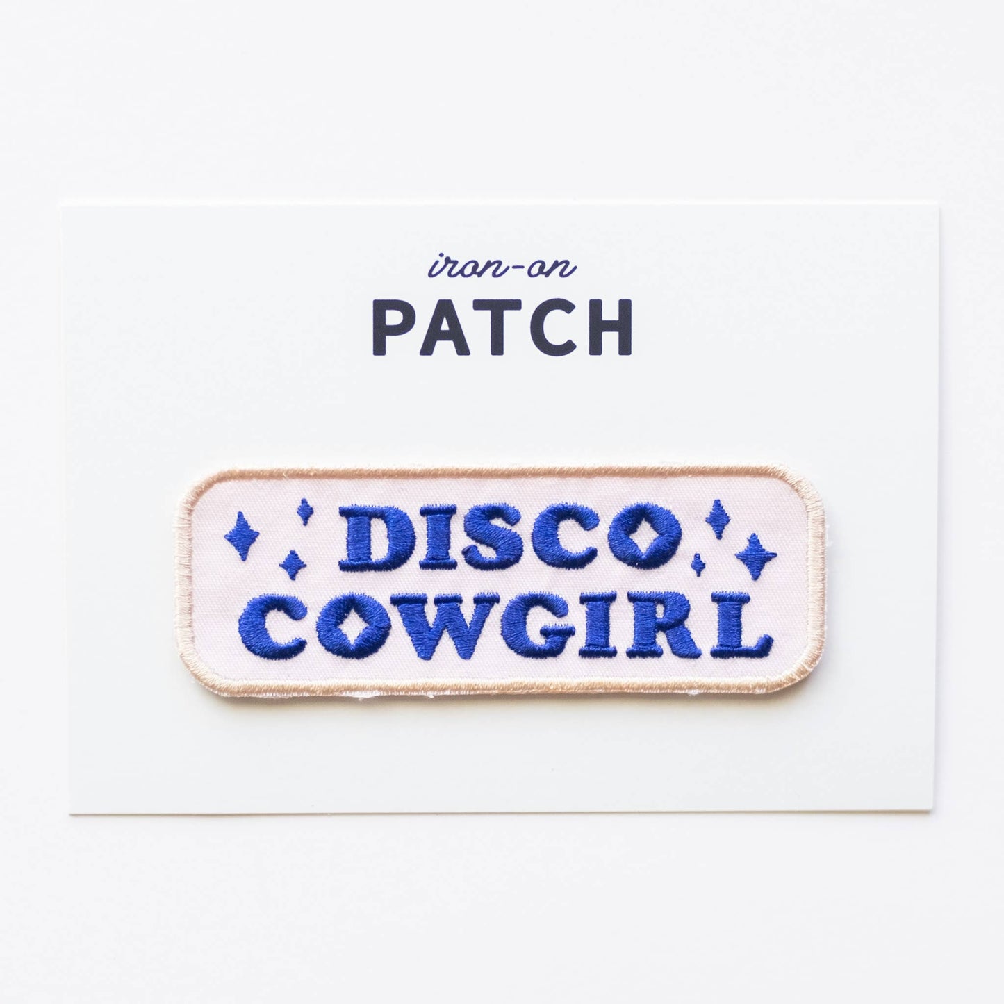 Disco Cowgirl Embroidered Iron on Patch: Yes