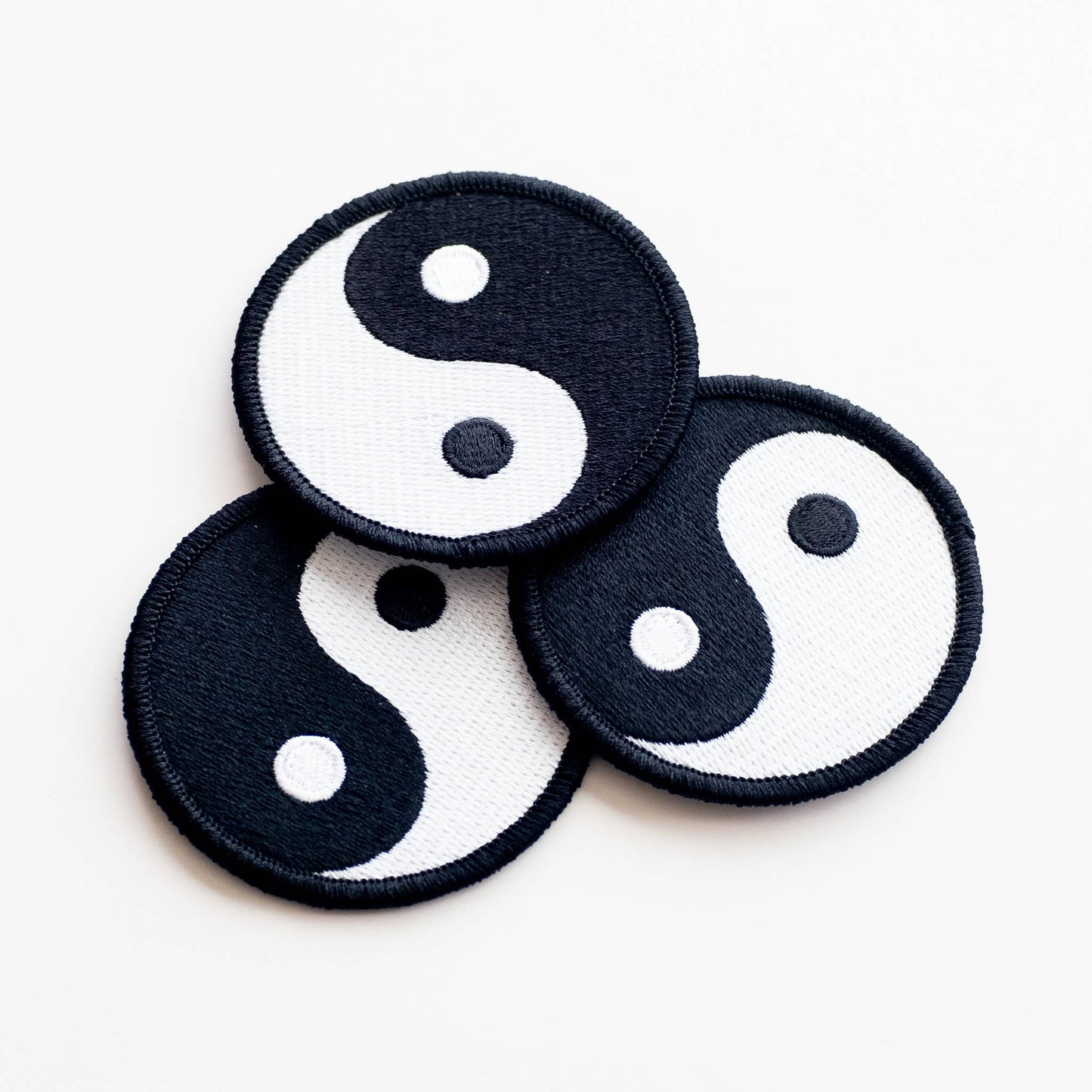 Yin Yang Symbol Embroidered Iron on Patch: Yes