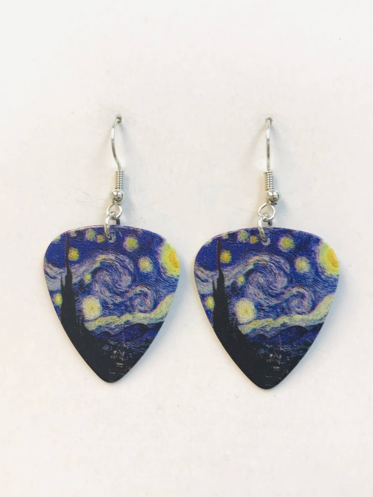 Acrylic Guitar Picks Van Ghoh Starry Night Earrings