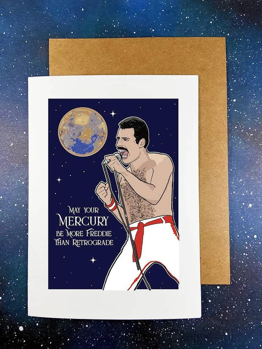 “Freddie Mercury Retrograde” Greeting Card